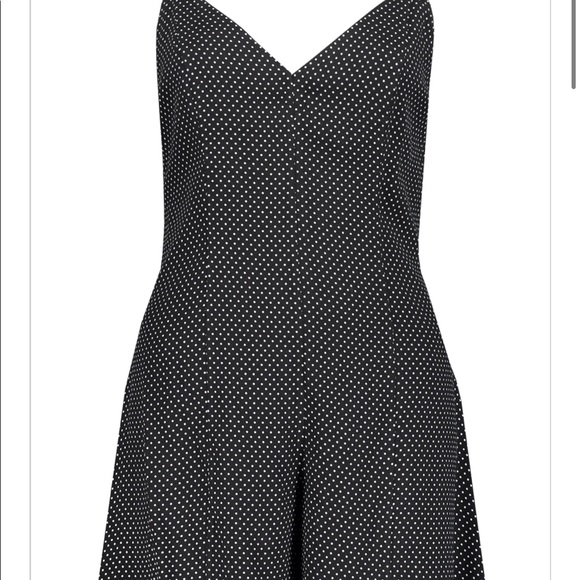 Alice + Olivia black polka dot romper size 0 - Picture 2 of 8